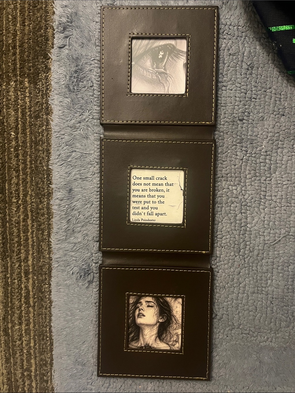 Tri-Folding frame with a photo story “2 sketches and a quote” 477